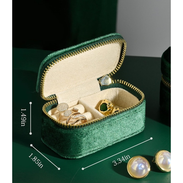 1pcs Velvet Travel Jewelry Box Organizer, Jewelry Travel