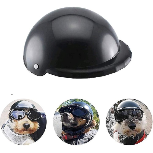 Hundhjälm Goggles Set Pet Helmet Solglasögon Hundar Justerbar Hund