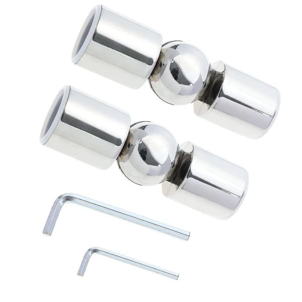 25mm Gardinstang Hjørneforbindelse Vindue Hjørne Gardinstang Forbindelse Metal(sølv)(2stk)