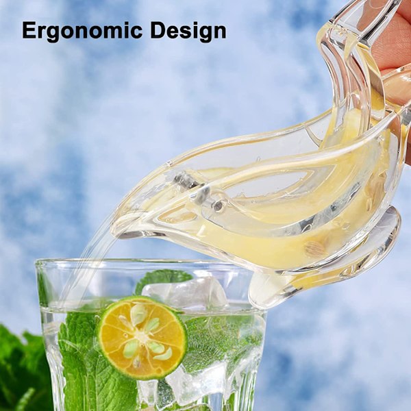 2 stk. Lille fugl citronpresser bærbar transparent citron