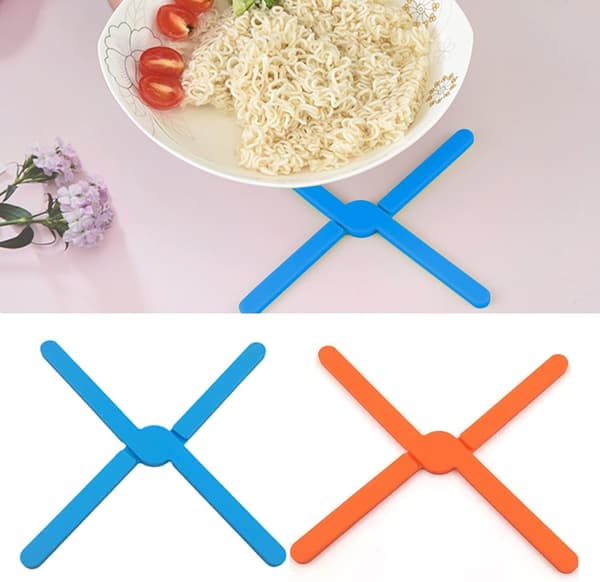 2 Stykker Kreative Silikon Isolationsmåtter Foldbare Pandermåtter Trivet