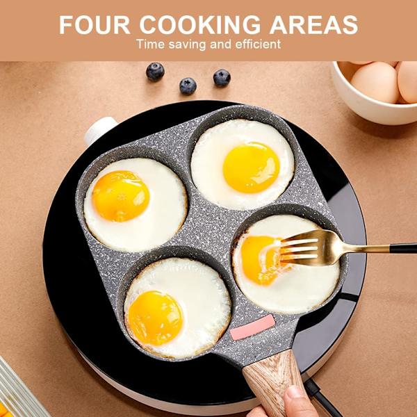 4-rums Pander, Pandekagepande Non-stick Aluminium Omeletpande til