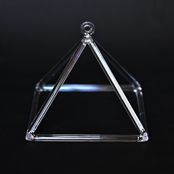 Energy Sound optisk kvarts kristallklar sjungande pyramid 3 tum