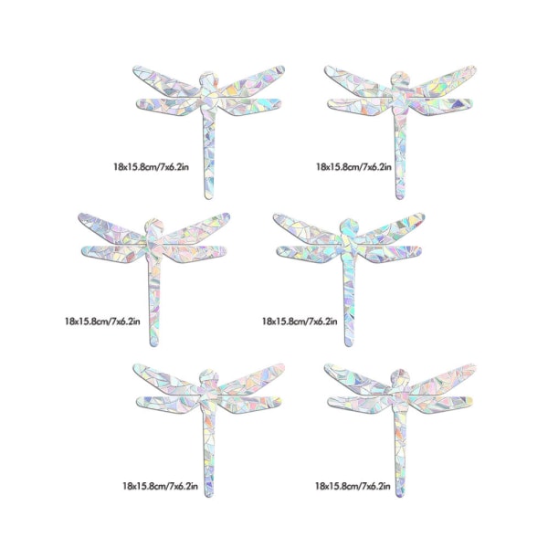 Dragonfly Anti-kollision Fönsterklistermärken - Glasvarningsprisma