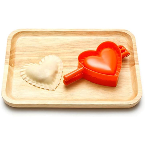 Dumpling Maker Ravioli Maker Moldsett 3 stk Hjerteform med Ulike Størrelser Wonton Mold Deigpresse Empanada Maker