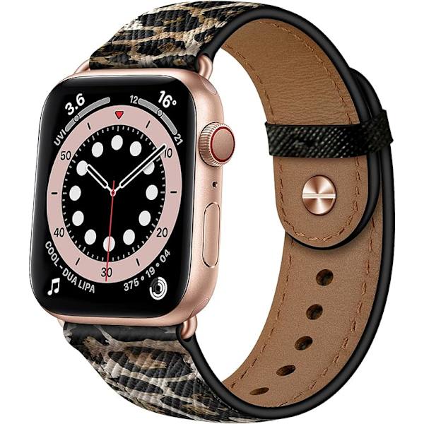 Kompatibel med Apple Watch-rem 41mm 40mm 38mm, ægte læder