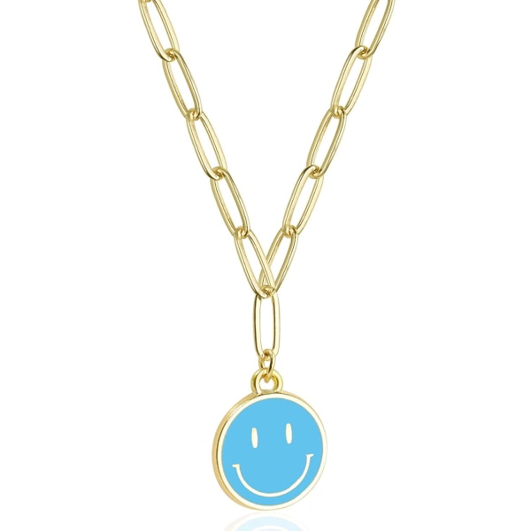 14K Guldförgylld Pappersklippskedja Halsband  Trendigt Halsband för