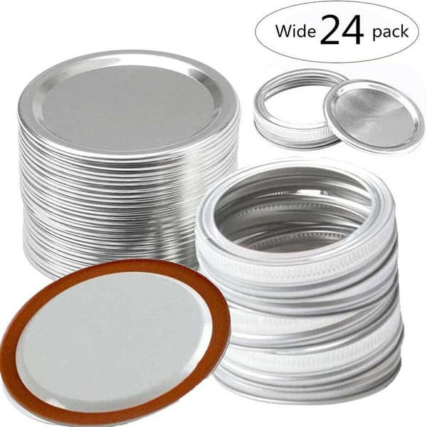 24 st Set med Runda Lock för Glasburkar, Hästmunsformade, Järn
