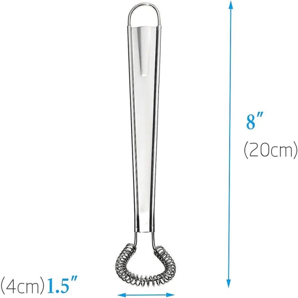 2 kappaleen pakkaus parhaita ruostumattomasta teräksestä valmistettuja minivispilöitä, kädessä pidettävä maidonvaahdotin, vaahdotin, vaahtoava kermainen kahvisekoitin, jousisoosikastimen, keittiö