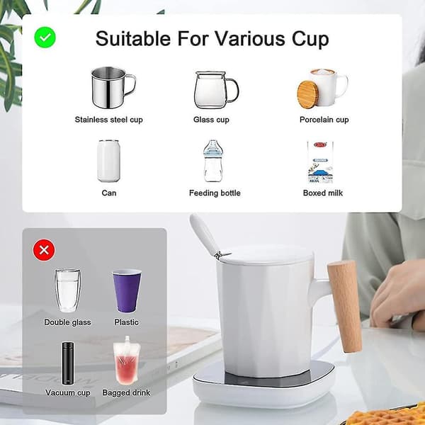 Kaffe Mugg Värmare, Ljus Värmeplatta, Gravity-induktion Kaffe
