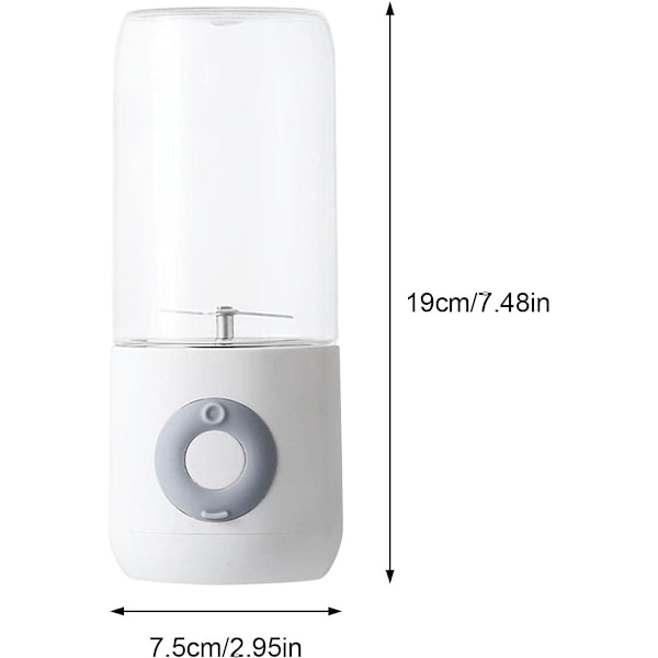 1 stk (Hvit) USB-ladbare bærbar liten juicer, mini juice
