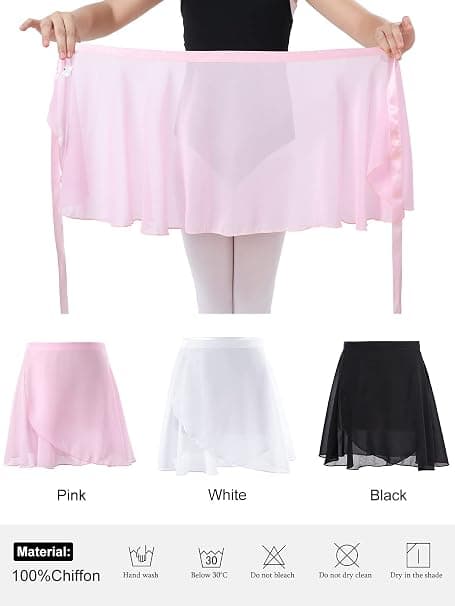 Chiffon Ballettskjørt Justerbart Ballettskjørt Størrelse M (Høyde