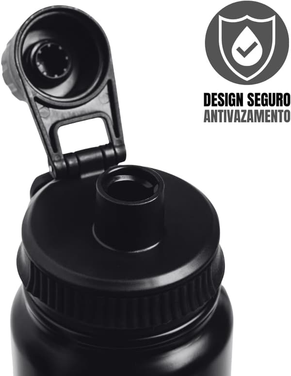 Termisk Vandflaske i Rustfrit Stål Anti-Læk Med Infuser 750ml (Sort)