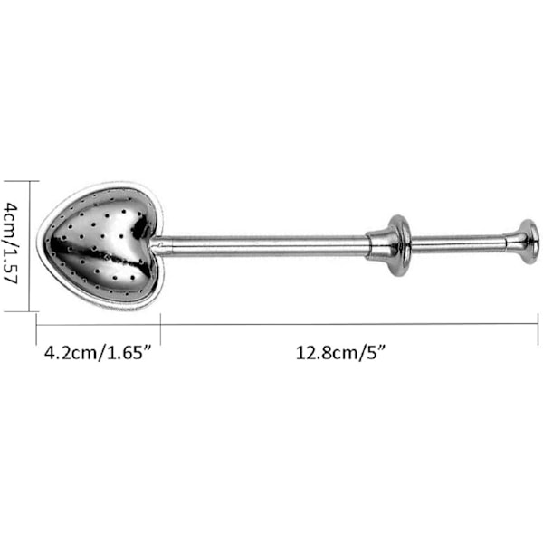 4 stk. Rustfrit Stål Te-Infuser Te-Sigte Sukker Mel Sigte Pulveriseret Sukker Shaker Duster Filter Te Interval