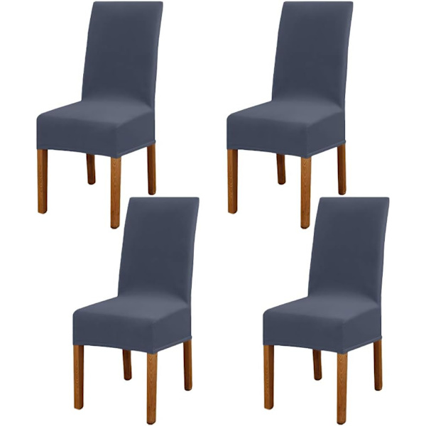 4 stycken elastiska moderna stolsöverdrag, avtagbara tvättbara stretch