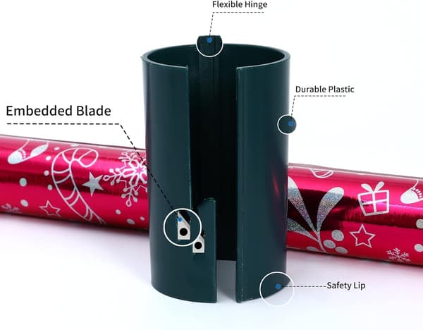 Julklappspapperskutter (2-pack), Julpapperskutter Kraftpappersrulle, Enkel Glidande Inpackning