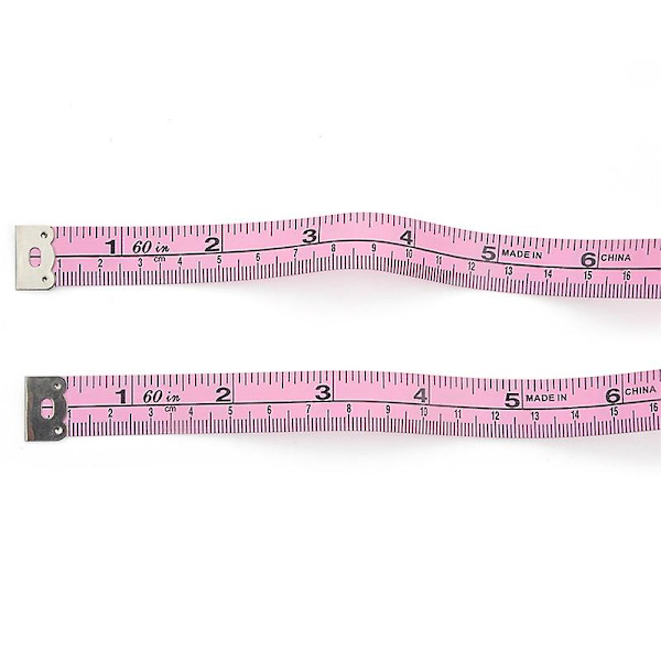 1 st sytejp, dubbelsidig (152 cm-60 tum), 16 mm bred, rosa