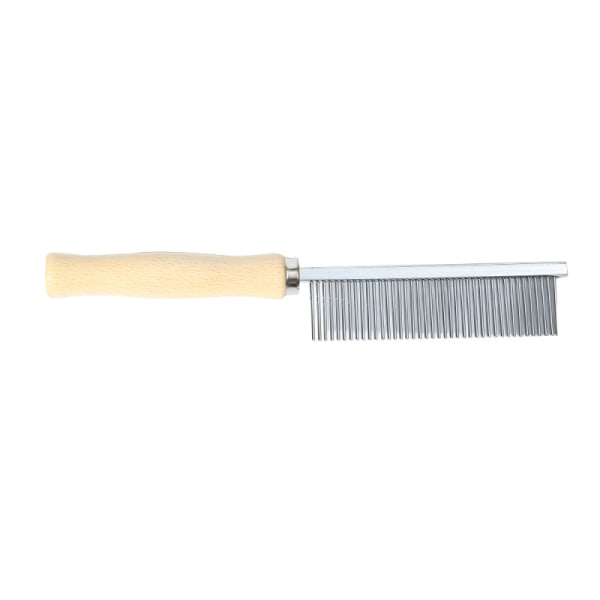 Hair Buster Pet Comb med trähandtag rostfritt stål Single
