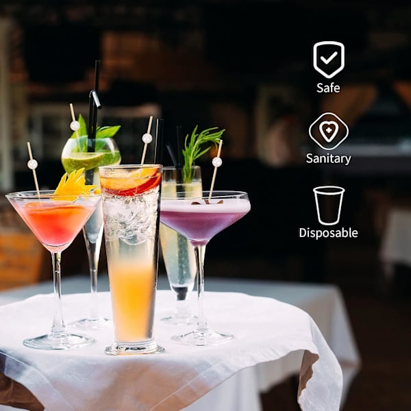 100 Gyllene Cocktailtandpetare Aperitifpärla Bambuscocktail