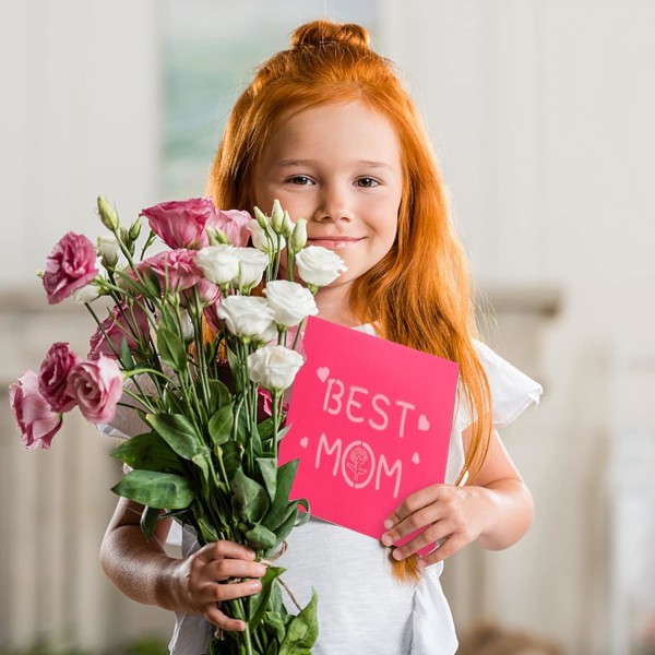 1 st. Mors Dag-kort, 3D Pop-Up-kort med kuvert