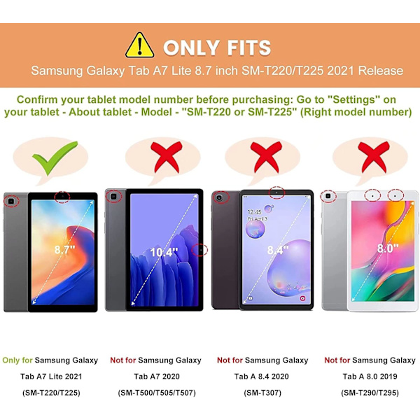 Fodral för Samsung Galaxy Tab A7 Lite 8,7 tum [SM-T220/T225/T227 ]