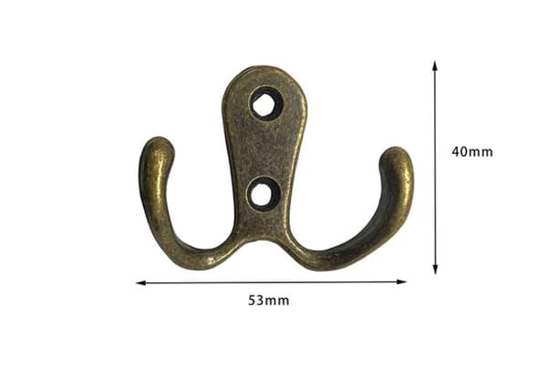 Vita Kappkrokar, 15 stycken Dubbla Metallkrokar och Kappkrokar