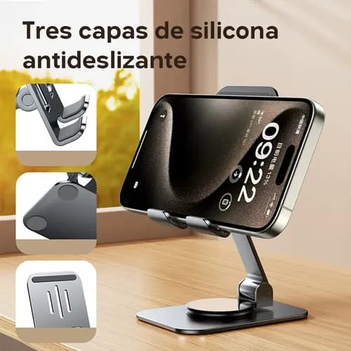 Justerbart Aluminium Telefon/Tablet/Konsol Stativ, lilla