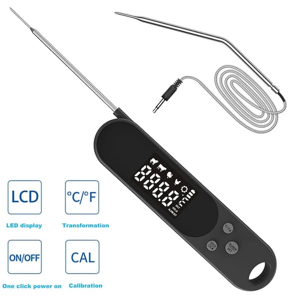 Kötttermometer 2 i 1 Digital Instant Read Vattentät Kött