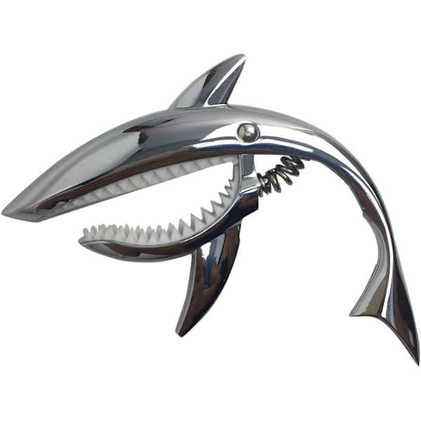 Guitar Capo i Zink Legering Shark Capo til Akustisk og Elektrisk Guitar med God Håndfølelse, Ingen Fret Buzz og Holdbar