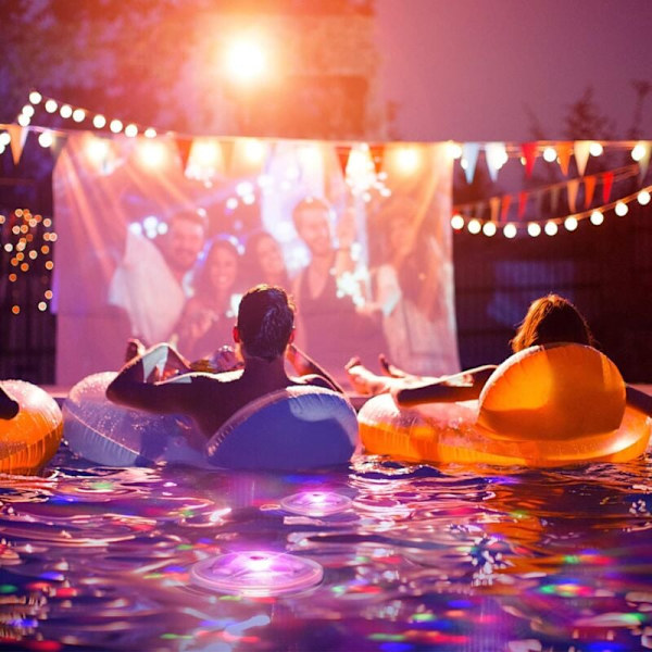 RGB flytande LED-badlampor för simbassäng eller bubbelpool, vattentäta, dekoration för bad, dammar, fester [Energiklass A+]
