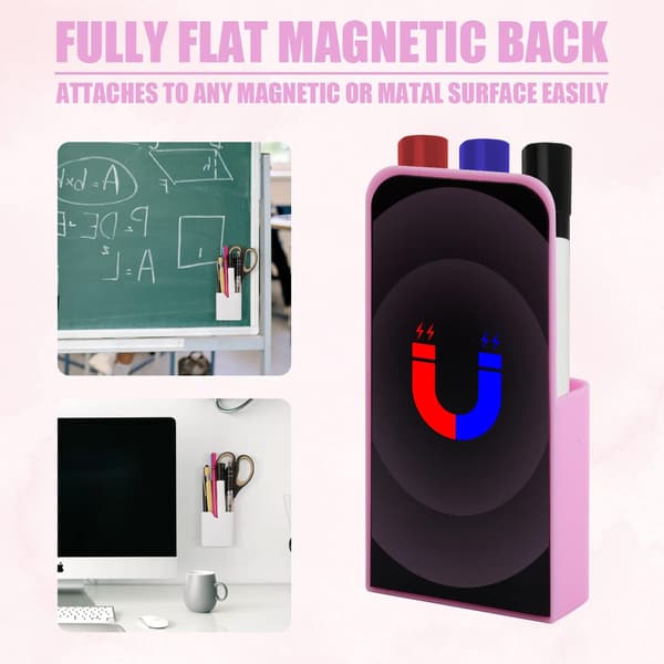2 magnetiska pennhållare, magnetiska pennhållare för kylskåp,
