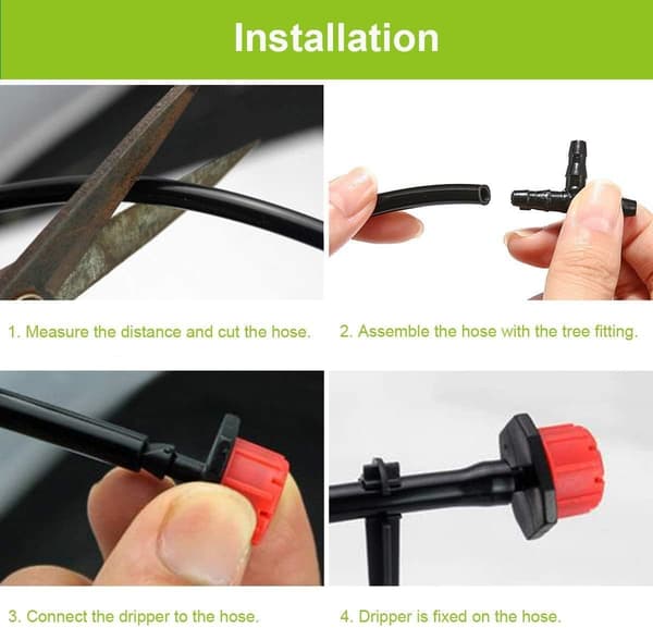 DIY tåkesprinkler for hage drivhus. Justerbar Drypp