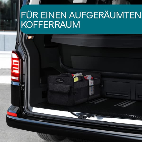 1 stk Sort Foldbar Bagagekoffert med - Bilbagage Opbevaring - Opbevaring