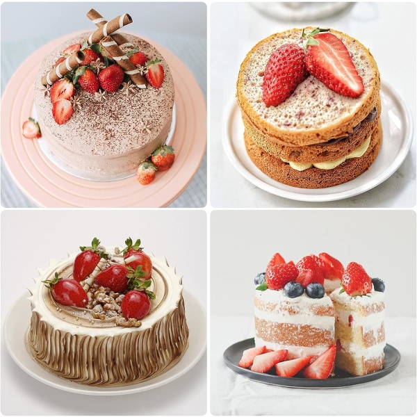 4 stycken (Svart, 11 cm) Bakformar för Kakor, 4 tum Mini Springform