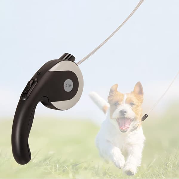 1 stk (Sort) Fleksibel Hundelead - Let Hundelead -