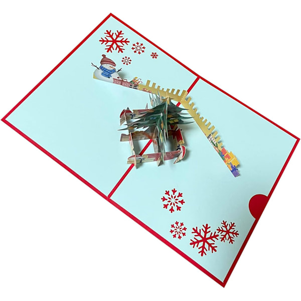 1 kpl Joulupopup-kortti, 3D Popup-joulukortti, Syntymäpäivä