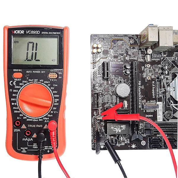 5 stk. dobbeltsidet krokodilleklemme testkabel, til test af fleksibelt kobberkabel til elektrisk test 3,3ft/1m