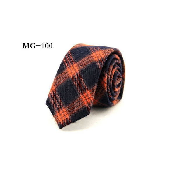 Smal Tweed-slips i bomull för män 6 cm