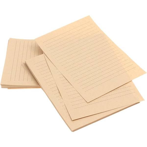 100 ark A5 vintage tomt Kraft brevpapper retro brevpapper