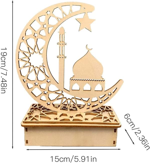 Tre LED-lys for Ramadan Eid, islamsk fest og bønn
