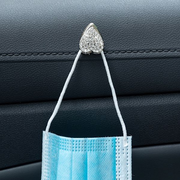 4-pakks Mini Bling Bilkroker for Maskeholder, Glitrende Bil