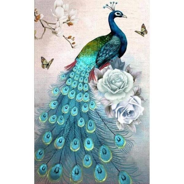 Peacock 5D DIY Timanttimaalaussetti - 30x40cm, Täystimantti