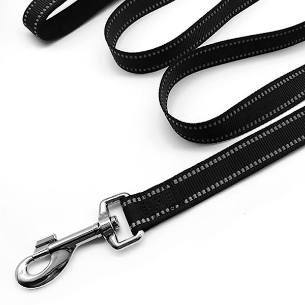 Polstret hundelead 1,75 m, Sort