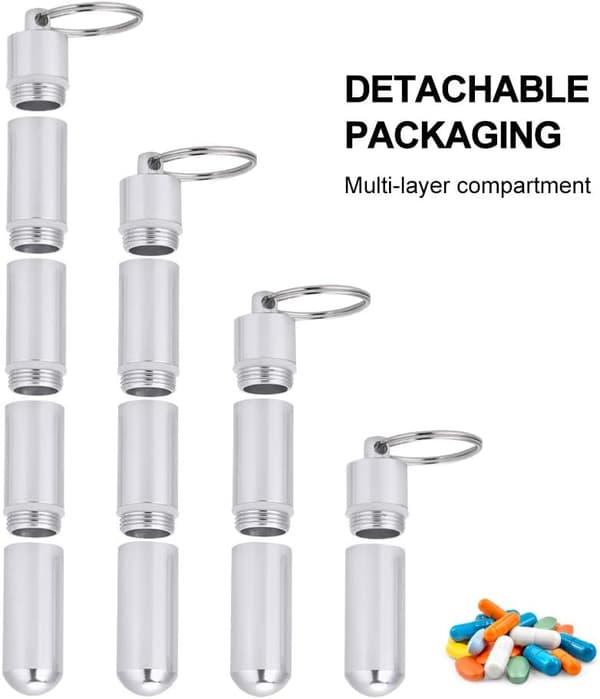 1 Pilleboks Sølv Mini Aluminium Legering Medisinboks