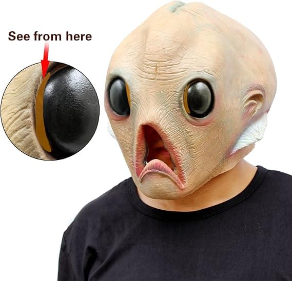 Halloween Kostymefest Alien Latex Menneskehode Maske