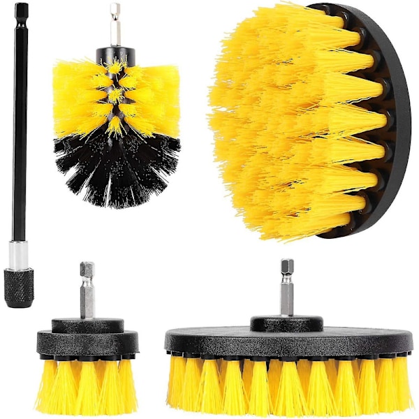 Borstfäste Borr Set 5 Delar, Borstborste För Sladdlös Skruvdragare Borstborstar Skrubber Rengöringsborste Kit För Hjulfälgar, Badkar, Til