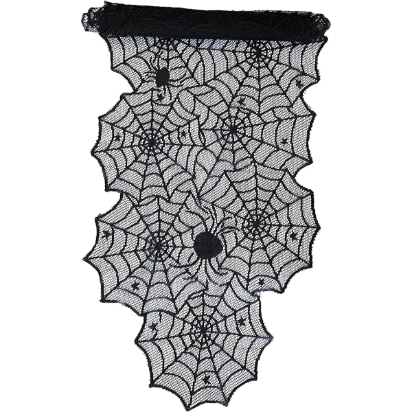 Halloween Fireplace Scarf Lace Spider Web Decoration Fireplace