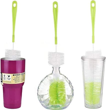 4-pack Grön Flaskrengöringsborste Set Multifunktionella Borstar