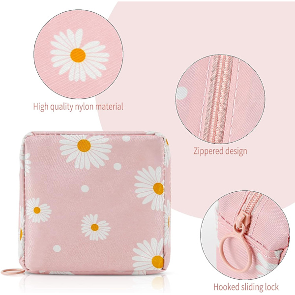 13*5*13cm, (rosa tusenfryd) 2 stk. Sanitærbind Oppbevaring, Skarp