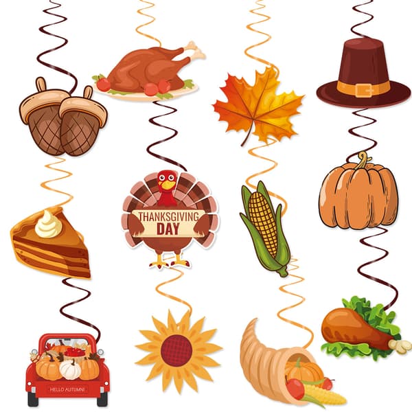 Thanksgiving Spiral Charms Temafestpynt